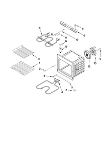Internal Oven Parts Diagram and Parts List for JJW8630DDW30  Jenn-Air Wall Oven