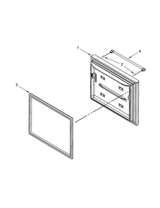 Freezer Door Parts Diagram and Parts List for MFB2055DRE01  Maytag Refrigerator