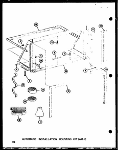 Automatic Installation Mounting Kit (am-1) (11-5jh/p54336-66r) (12-3j/p54390-99r) (12-3jh/p54336-63r) (109-2j/p54390-97r) Diagram and Parts List for 109-2J P54390-97R Amana Air Conditioner
