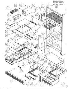 Cabinet Shelving Page 3 Diagram and Parts List for TZ21Q  Amana Refrigerator