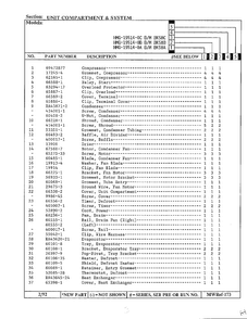 Unit Compartment And System Page 2 Diagram and Parts List for 19514-0A  Admiral Refrigerator