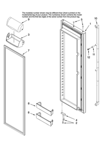 Refrigerator Door Parts Diagram and Parts List for AC2225GEKS14  Amana Refrigerator