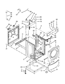 Washer Cabinet Parts Diagram and Parts List for MLE20PNAGW0  Maytag Washer Dryer Combo