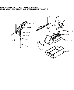 Icemaker Diagram and Parts List for TR21S4L-P1196103WW  Amana Refrigerator