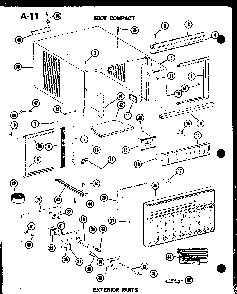 Scott Compact Exterior Parts Diagram and Parts List for 16-3SPMK P54974-59R Amana Air Conditioner