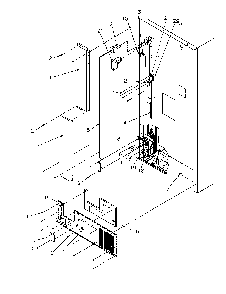Cabinet Back Diagram and Parts List for GTG21B2L-P1193001WL  Amana Refrigerator