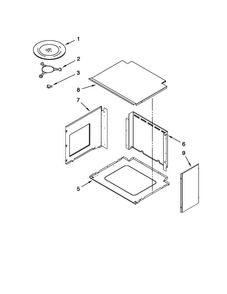 Top Support And Turntable Parts Diagram and Parts List for JMW2427WS00  Jenn-Air Microwave