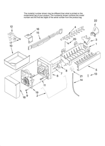 Icemaker Parts, Optional Parts Diagram and Parts List for JFC2089HPF12  Jenn-Air Refrigerator