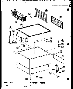 Cabinet Parts Diagram and Parts List for C11W P60330-9W Amana Freezer