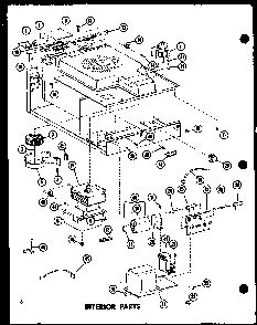 Transformer/capacitor/motor Diagram and Parts List for ML-3 P74502-1M Amana Microwave