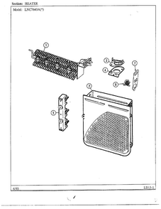 Heater Diagram and Parts List for 7643A  Norge Dryer