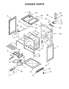 Chassis Parts Diagram and Parts List for ACR4503SFW0  Amana Range