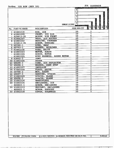 Ice Bin Page 2 Diagram and Parts List for HMG611390  Admiral Refrigerator