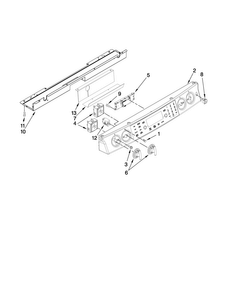 Control Panel Parts Diagram and Parts List for JES8850BAB19  Jenn-Air Range
