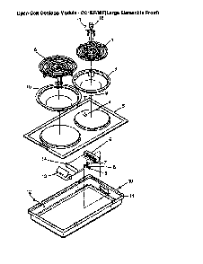 Op Coil Cookt Mod-cc1ef/wf Diagram and Parts List for CC13W P1155203S Amana Range