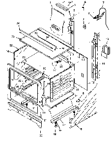 Cabinet Diagram and Parts List for RLN380UL P1143170NL Caloric Range
