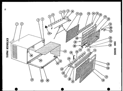 Exterior Parts Diagram and Parts List for 615-2G P54302-30R Amana Air Conditioner