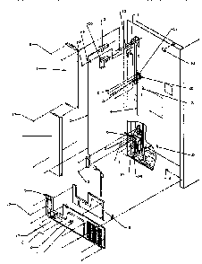 Cabinet Back Diagram and Parts List for TX19R2-P1158506W  Amana Refrigerator