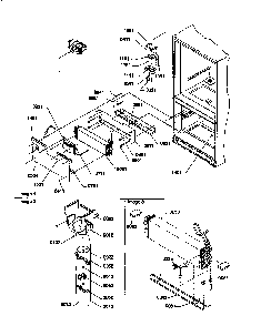 Evaporator & Freezer Control Assembly Diagram and Parts List for BR22S6E-P1196706WE  Amana Refrigerator