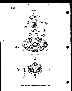 Transmission Assembly And Balance Ring Diagram and Parts List for TAA800 P75751-7W Amana Dryer