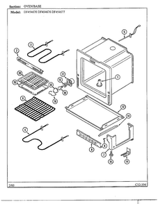 Door/drawer Page 2 Diagram and Parts List for DF454670  Magic Chef Range