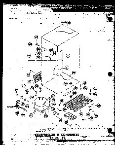 Compressor & Condenser 16 Cu. Ft. Diagram and Parts List for T16W-P60303-8W  Amana Refrigerator