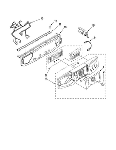 Control Panel Parts Diagram and Parts List for NFW7600XW00  Amana Washer
