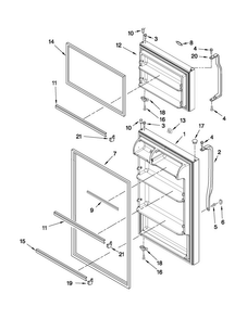 Door Parts Diagram and Parts List for A4TXNWFXQ00  Amana Refrigerator