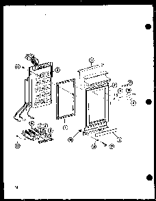 Control Panel Diagram and Parts List for RRL-9A P74705-1M Amana Microwave