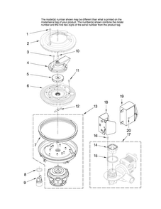 Pump And Motor Parts Diagram and Parts List for MDBH968AWS1  Maytag Dishwasher