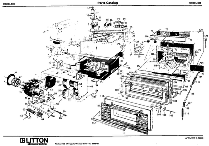 Section 4 Diagram and Parts List for 80 52005 Amana Microwave