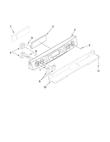 Control Panel Parts Diagram and Parts List for JES9900BAS20  Jenn-Air Range