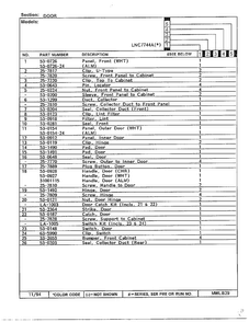 Door Page 2 Diagram and Parts List for 7744A  Norge Dryer