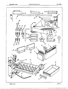 Ice Maker Diagram and Parts List for 21774A  Admiral Refrigerator