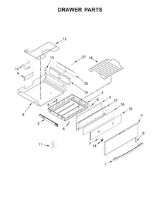 Drawer Parts Diagram and Parts List for JGS1450FS0  Jenn-Air Range