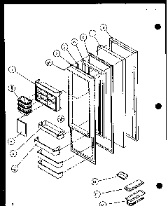 Section 24 Diagram and Parts List for SL22JB-P1116006W  Amana Refrigerator