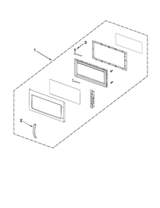 Door Parts Diagram and Parts List for AMV2174VAS2  Amana Microwave