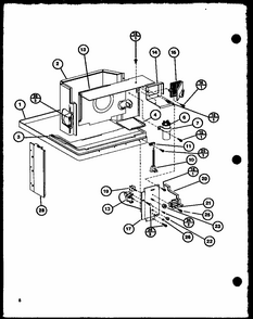 Interior Parts Diagram and Parts List for 1095R P69684-4R Amana Air Conditioner