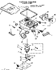 Base Assembly Diagram and Parts List for 11629830  Kenmore Canister Vacuum