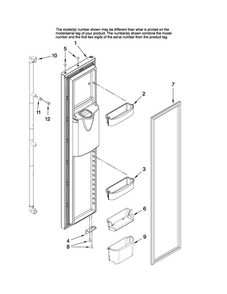 Freezer Door Parts Diagram and Parts List for AC2228HEKS14  Amana Refrigerator