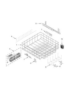 Lower Rack And Track Parts Diagram and Parts List for JDB9200CWS2  Jenn-Air Dishwasher