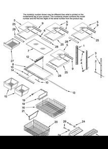 Shelf Parts Diagram and Parts List for ABR1922FES12  Amana Refrigerator