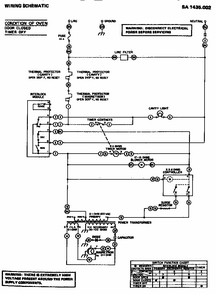 Wiring Schematic Diagram and Parts List for SA1435002  Amana Microwave