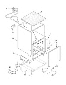 Tub And Frame Parts Diagram and Parts List for MDC4809AWB0  Maytag Dishwasher
