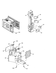 Latch Board Diagram and Parts List for ACM1580AC-PACM1580AC0  Amana Microwave