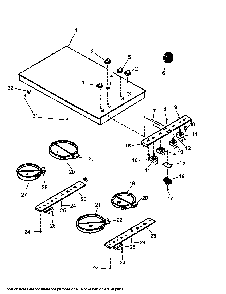 Cooktop Assy Diagram and Parts List for CAK2H30E2-P1131583NE  Amana Cooktop