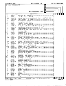 Freezer Compartment Page 2 Diagram and Parts List for 21304A  Admiral Refrigerator