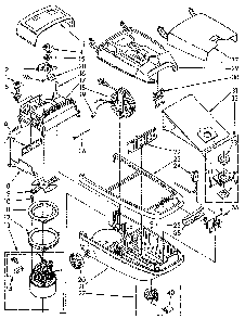 Base Assembly Diagram and Parts List for 1162140190  Kenmore Canister Vacuum
