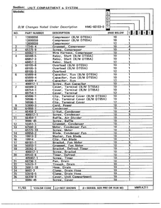 Unit Compartment And System Page 2 Diagram and Parts List for 60103-0A  Admiral Refrigerator