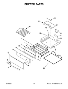 Drawer Parts Diagram and Parts List for JIS1450DS3  Maytag Range